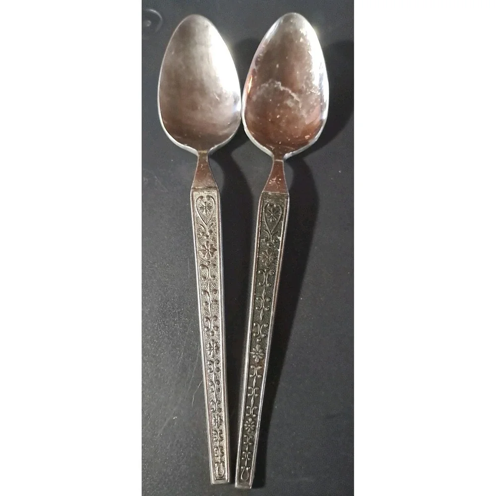 2‎ Vintage Riviera Cordova Stainless Steel Flatware Japan MCM  7.5
